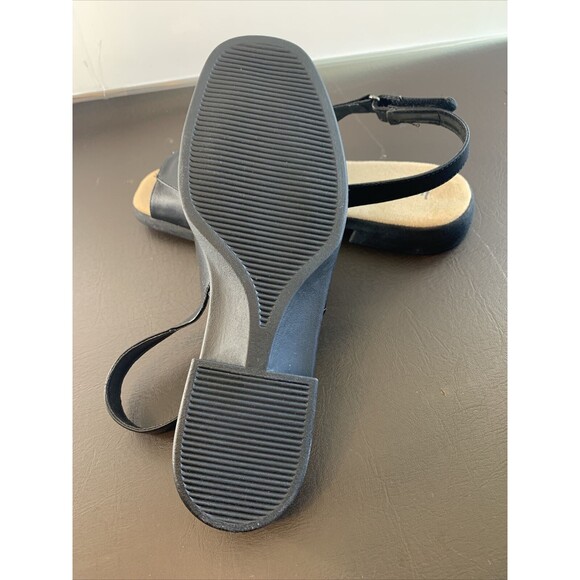 Judith Womens Sandals Size 8.5 Black Smooth Slingback Suede - Picture 4 of 7